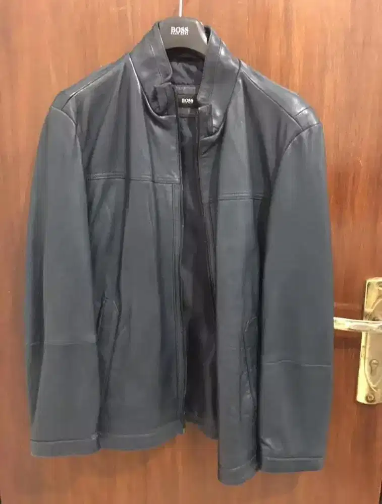 Jual jaket kulit Hugo Boss Original