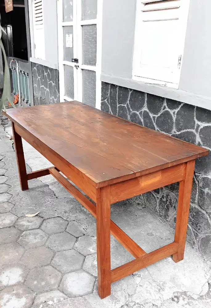 Meja Serba Guna Jati TPK Lawas Jadul Kuno Langka Langka Jadoel Klasik