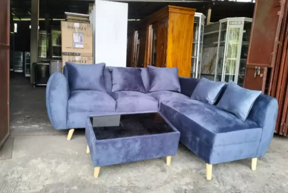 Sofa retro L putus abu tua