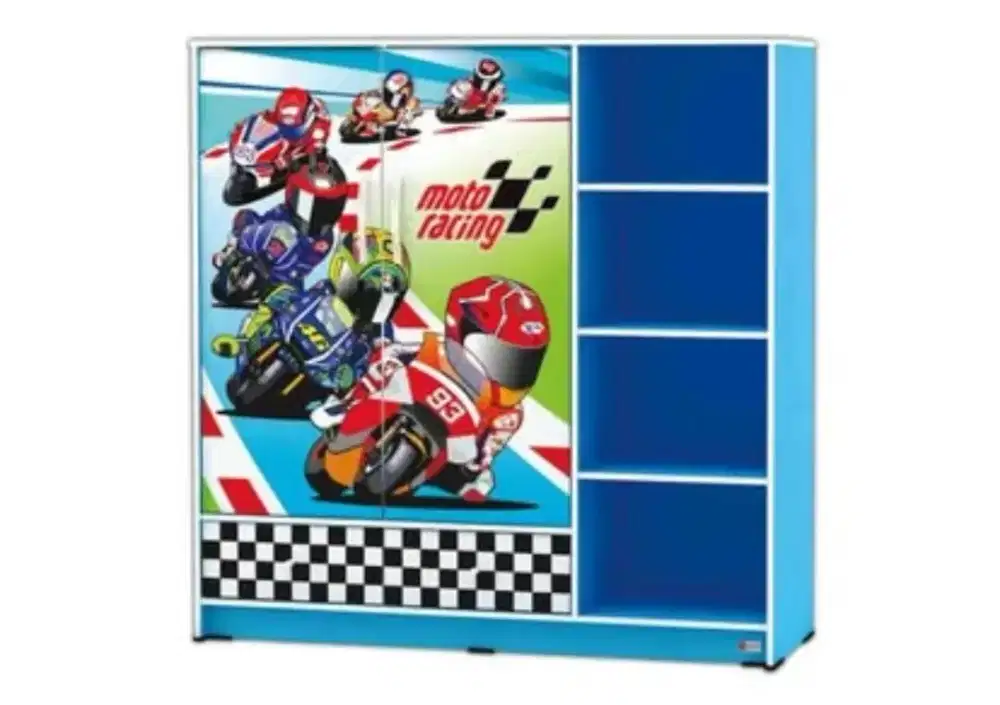 Lemari Dan Rak Serba Guna Anak Activ Moto Racing BLR 131