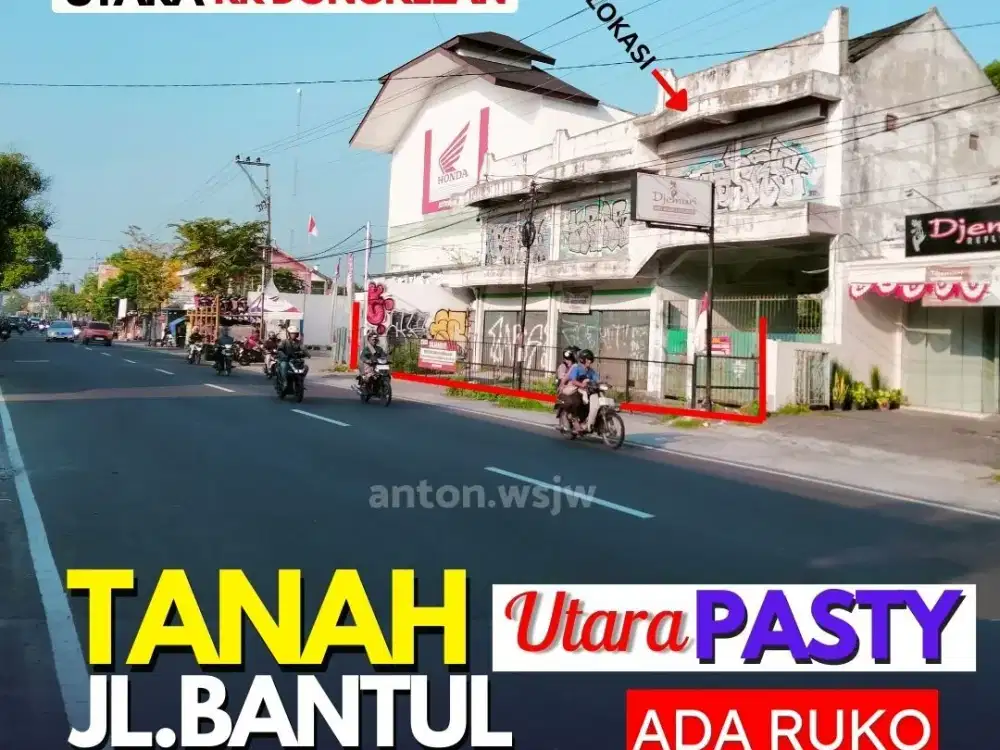 Tanah Strategis Jogja TEPI Jl Bantul Lt 897 m² ld 20 m SHM Utara PASTY