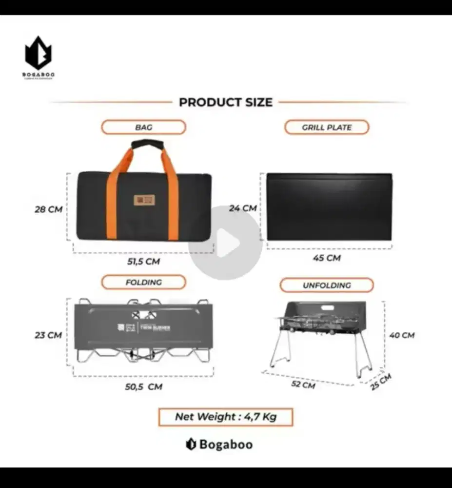 Jual Kompor Lipat Camping Dhaugiri + Grill Pan