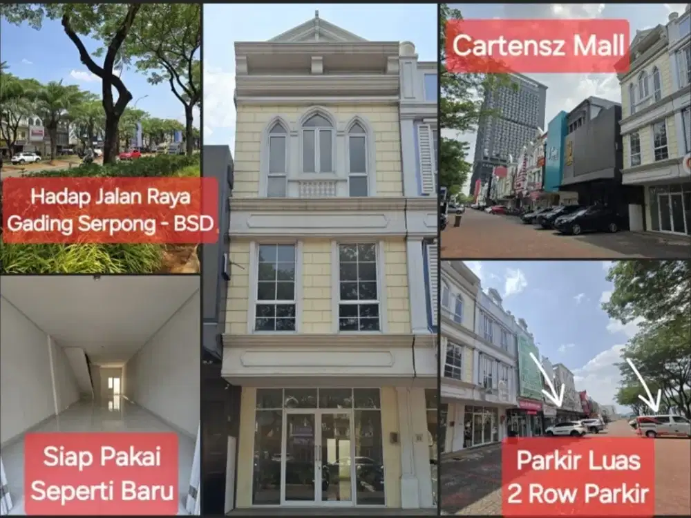 Disewakan ruko di pinggir jalan di Gading Serpong Tangerang