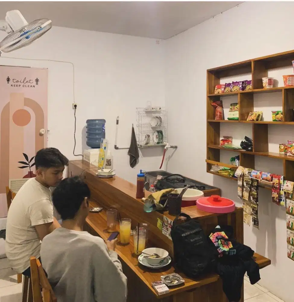 Meja Warkop 2,9 Meter Kayu Jati