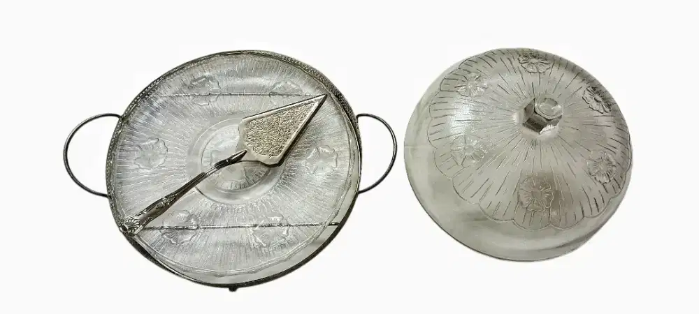 Wadah Perak untuk kue tart / buah