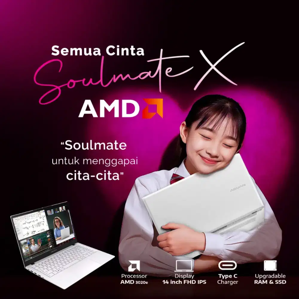 ADVAN SOULMATE X AMD 3020E 8GB 128SSD W11
