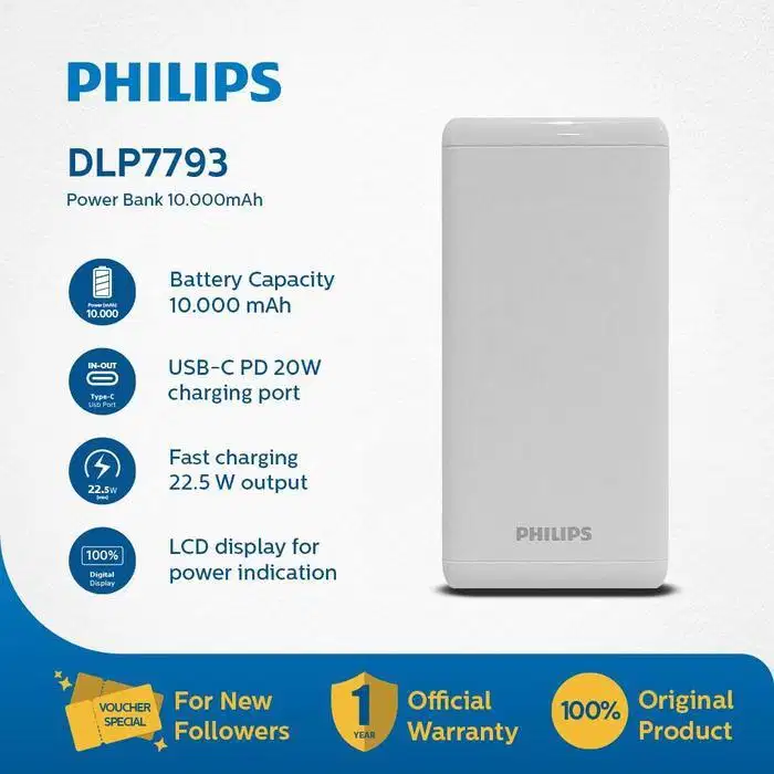 Powerbank Philips 10000mAh 22,5W