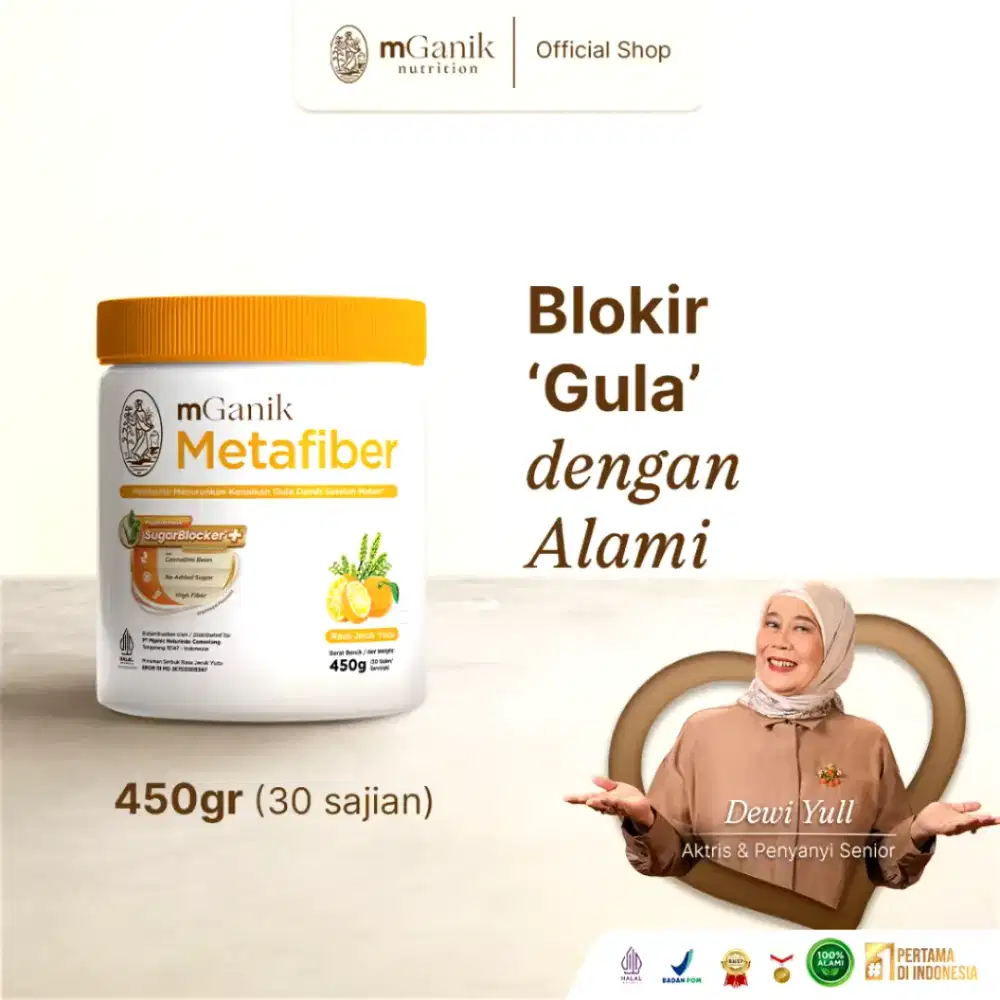 (free gold) Mganik metafiber rasa jeruk YUZU kemasan 450gr  ASLI ORI