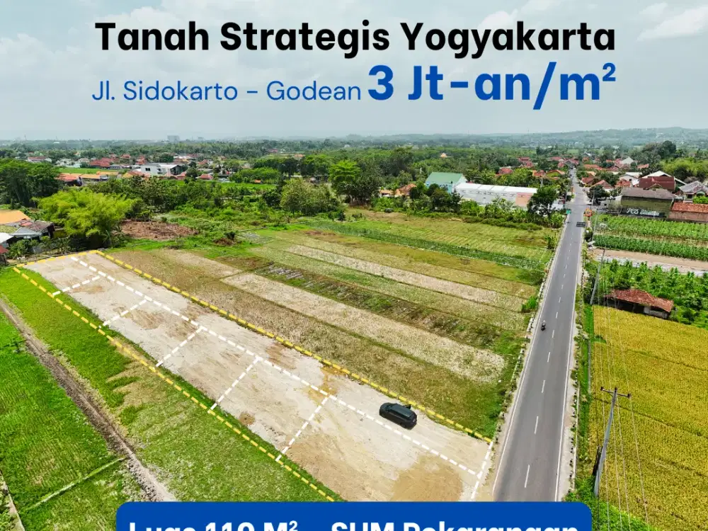 Tanah Godean dijual dekat Exit toll Jogja dalam cluster