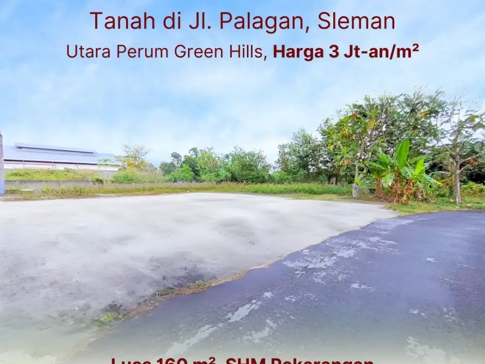 Tanah hook Palagan Dijual cepat dekat Pasar Rejodani