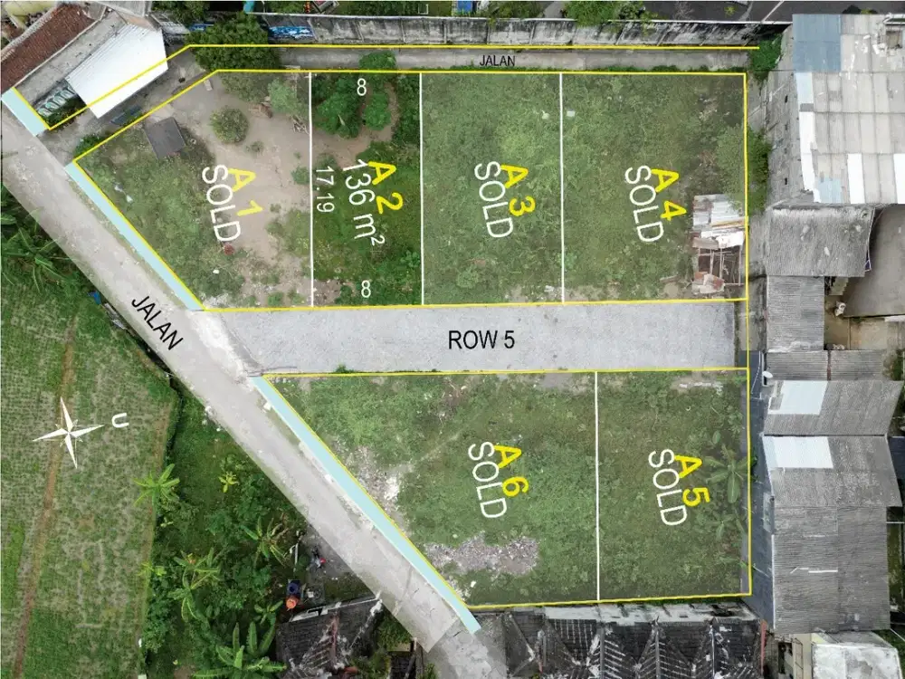 Jual Tanah dekat UGM siap AJB di jl kaliurang km 7