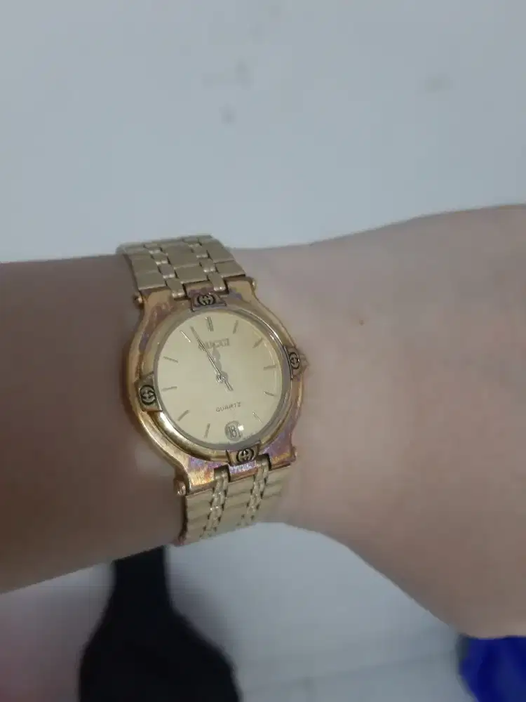Gucci watch Gold Plated ORIGINAL jam gucci mewah