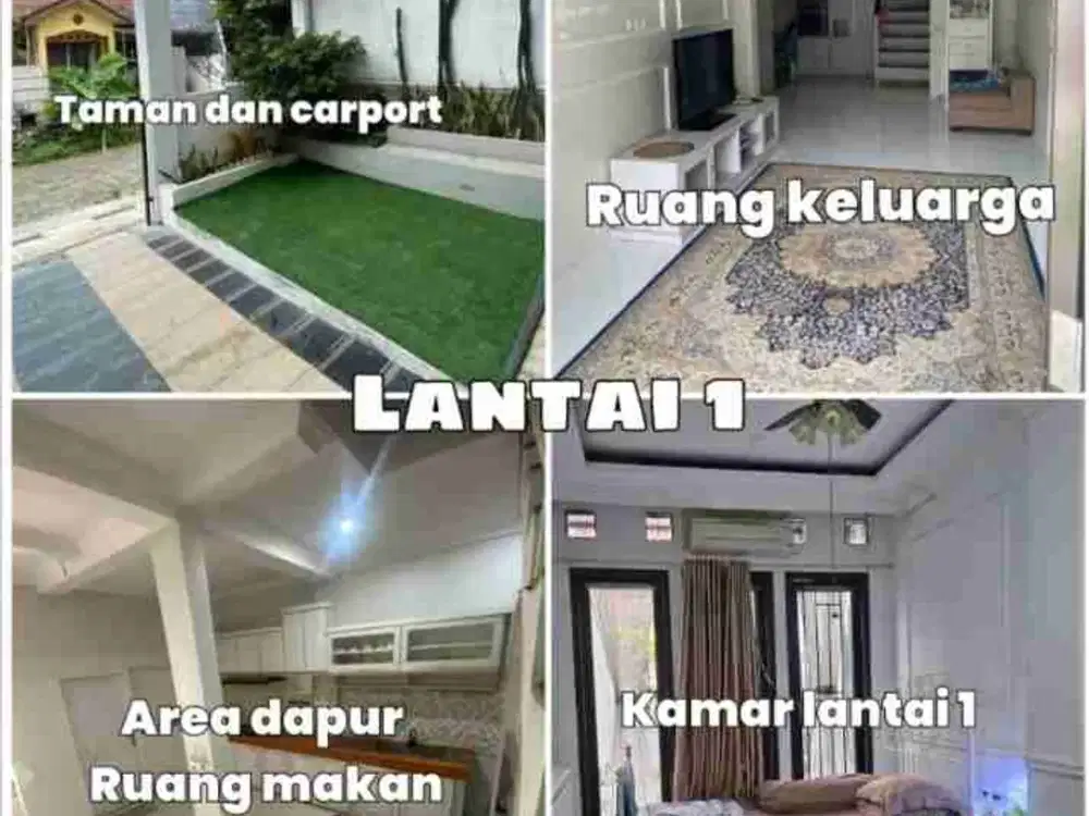rumah siap huni 3 lantai SHM di komplek rivaria sektor 5 sawangan Depok