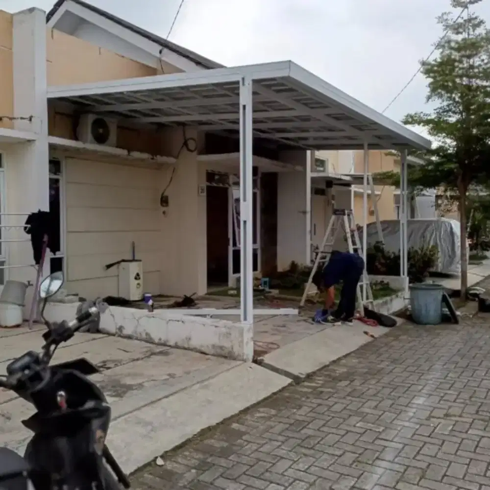 Pasang kanopi baja ringan