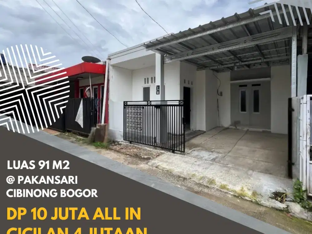 Rumah Siap Huni Dekat GOR Pakansari | 7 Menit ke Tol Sentul | DP 10 JT