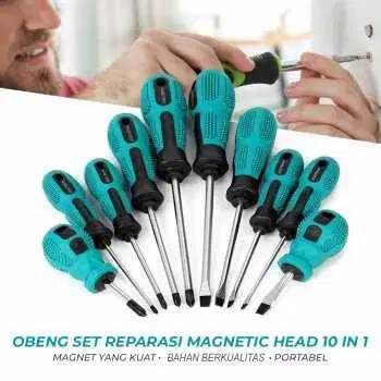 Obeng Set Reparasi Magnetic Head 10in1