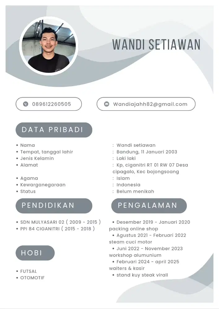 mencari pekerjaan apa saja...