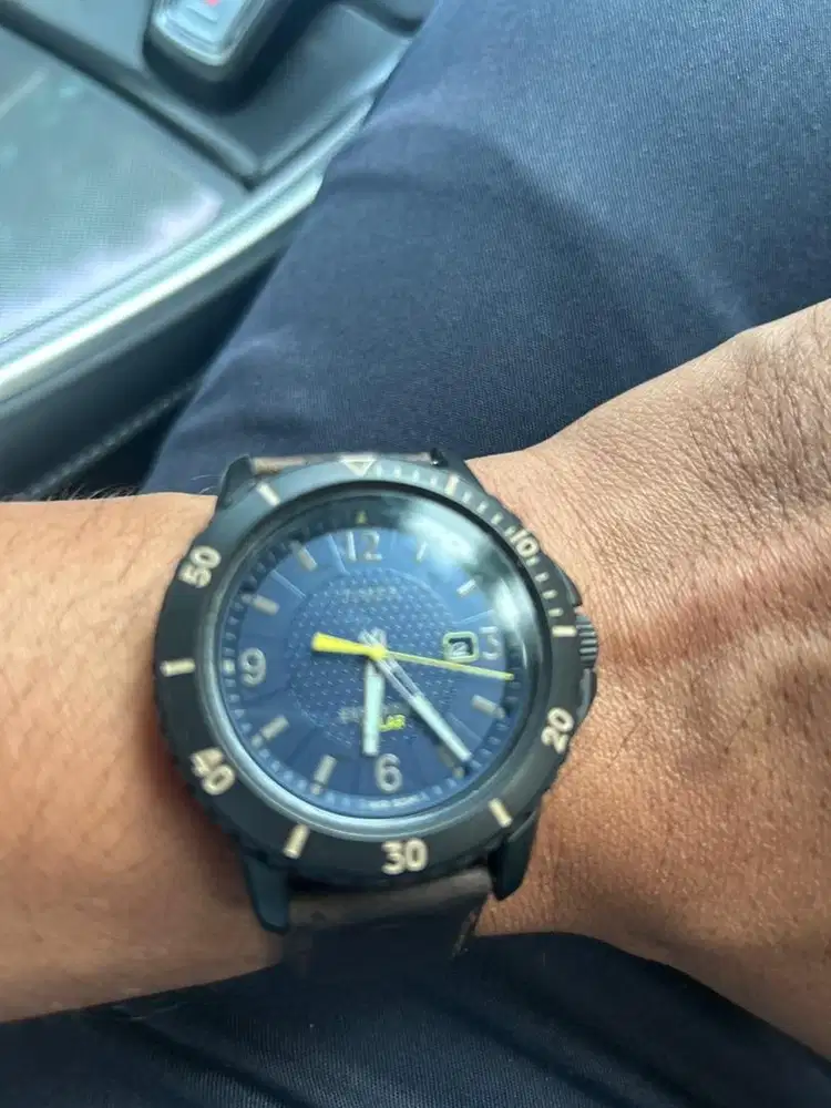 Timex TW4B14600 Expedition Gallatin Solar Blue Dial Brown Leather