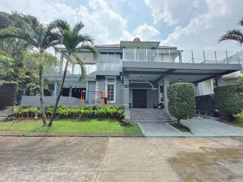 Rumah Cantik Posisi Hoook Lengkap dengan Furniture Dan Kolam Renang