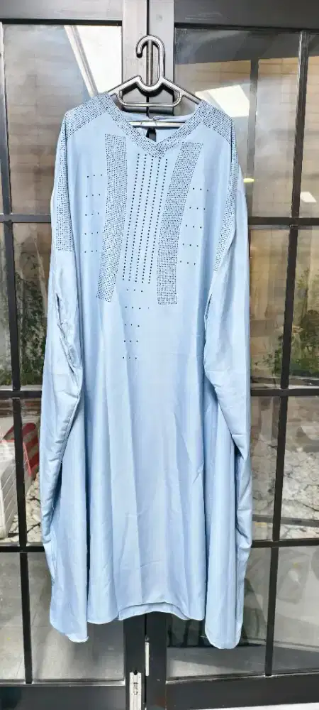 New without tag batwing kaftan dress - sky blue