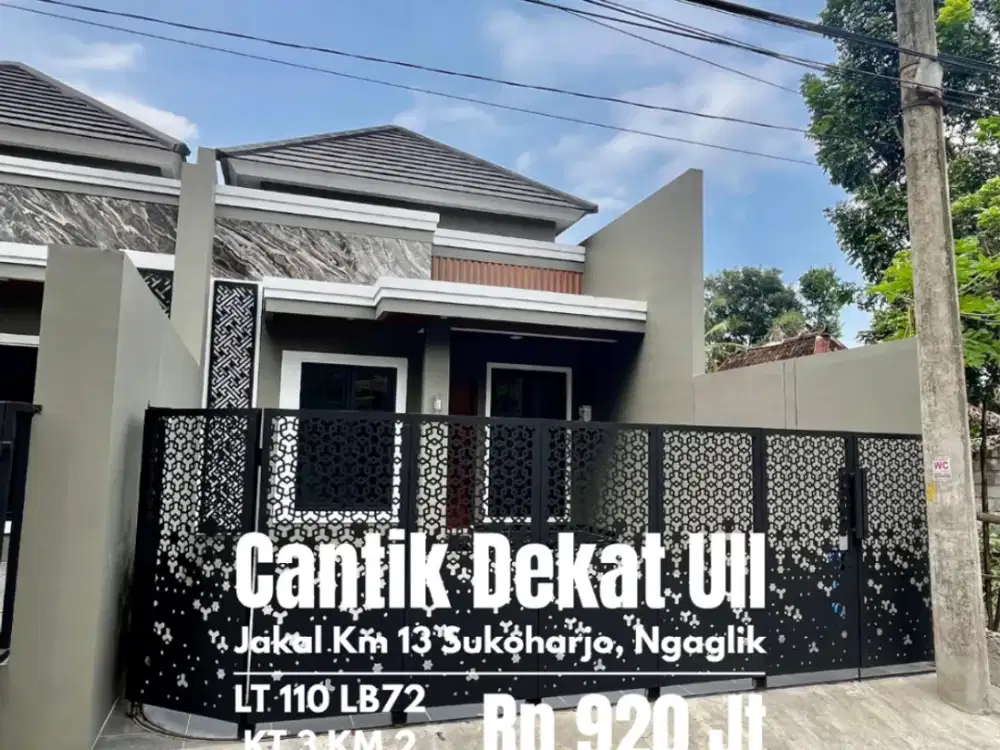 Rumah baru dekat UII jakal Km 13 Sukoharjo