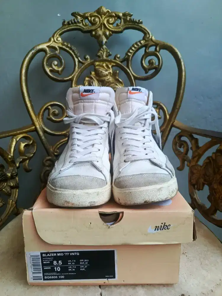 Nike Blazer Mid 77 Vintage White Black Original