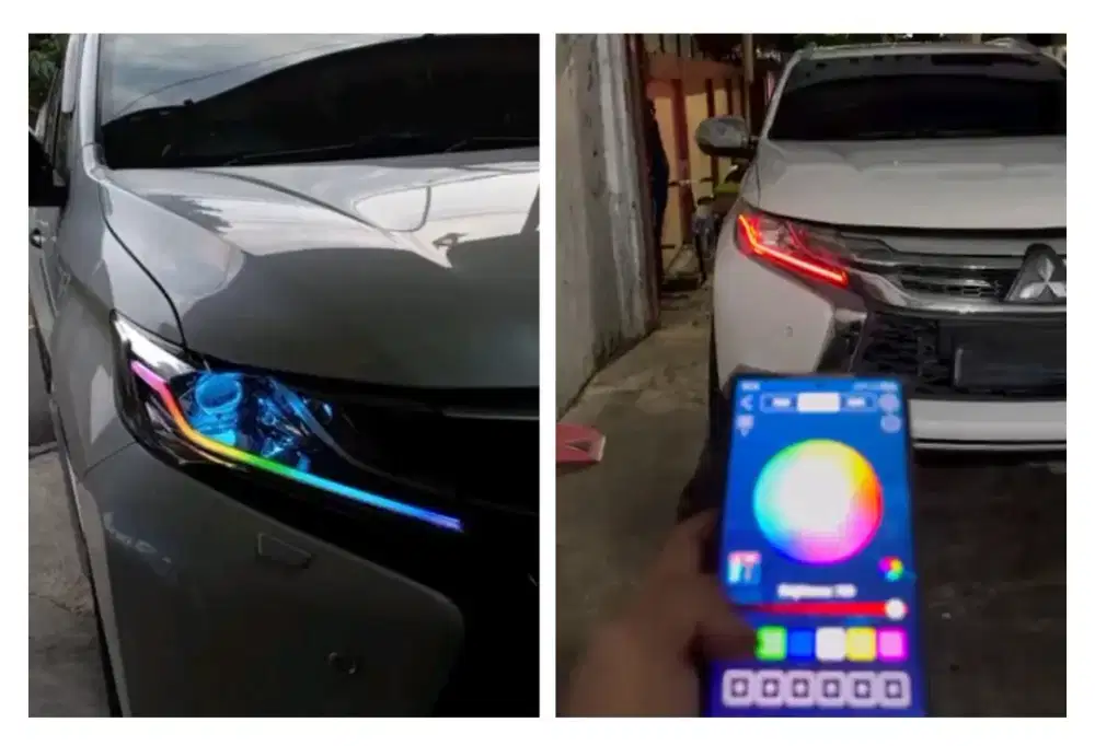 lampu alis drl Pajero sport SM pasang dtmpt anda