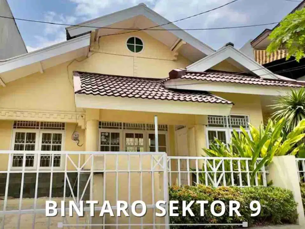 Rumah Bintaro sektor 9 Lokasi strategis dekat akses tol, Bebas Banjir