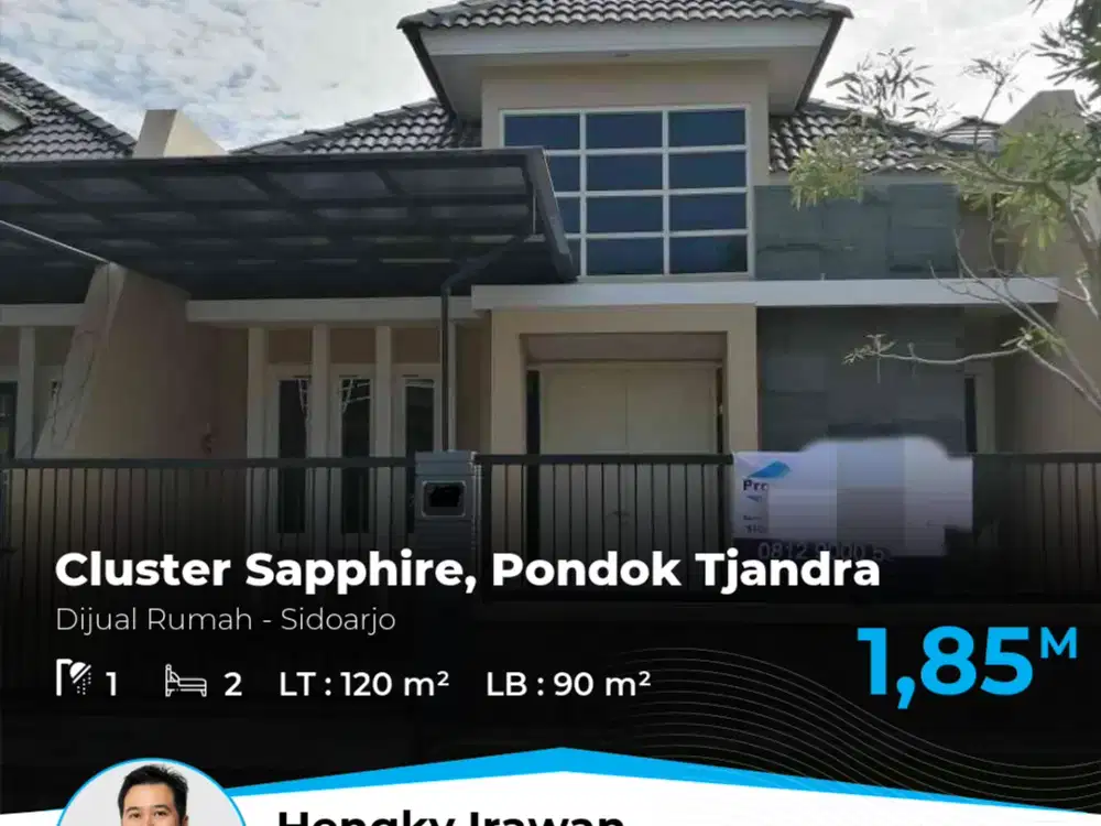 Dijual Rumah 1lt Cluster Sapphire, Pondok Tjandra