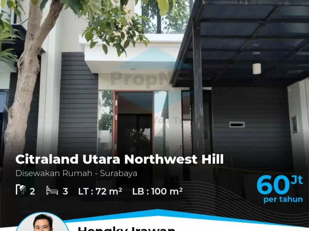 Dijual / Disewakan Rumah 2 lantai Citraland Utara Northwest Hill