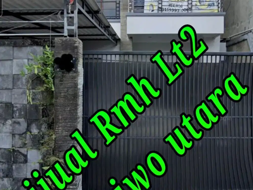 Dijual Rumah Lantai 2 di Area Jln Kebo Iwa Utara Gatsu Barat Denpasar Bali