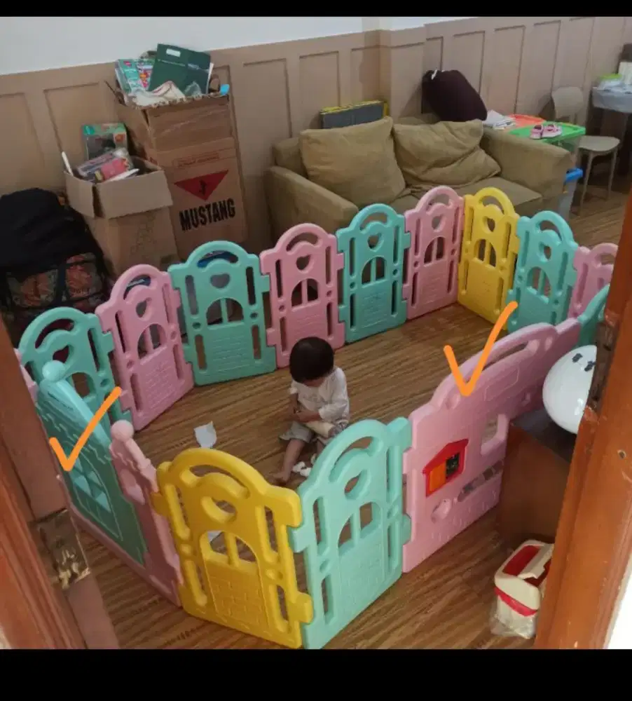 Baby Folding Fence merk IBEBE tipe marshmallow