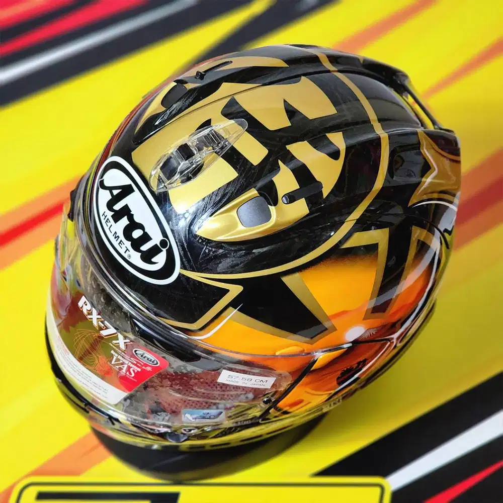 Arai RX7X Samurai Gold Pedrosa Size M
