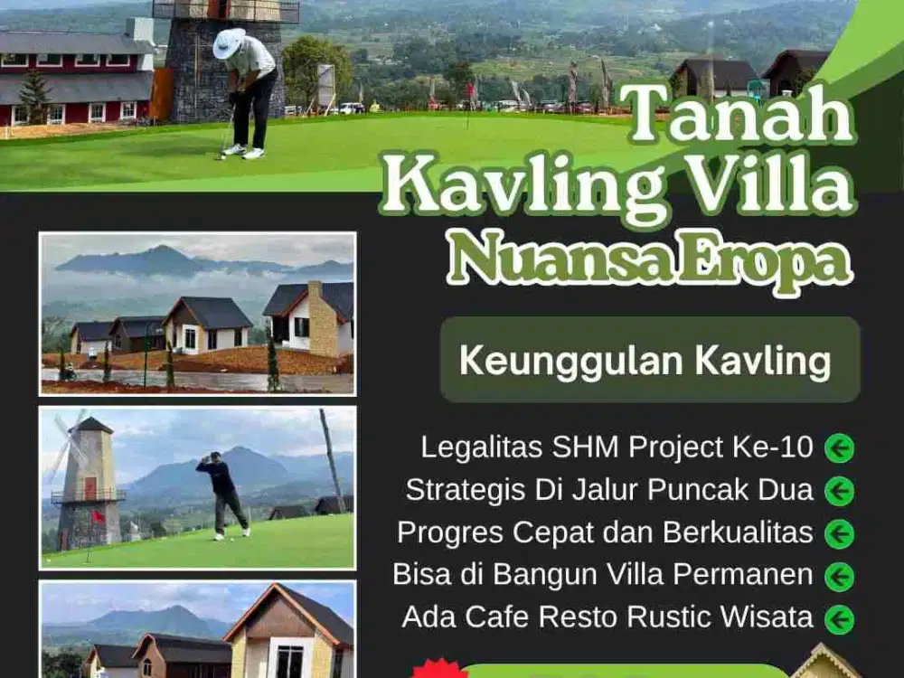 TANAH MURAH ESTETIK BER SHM MASUK MOBIL PEMANDANGAN GUNUNG HANJAWONG BOGOR TIMUR