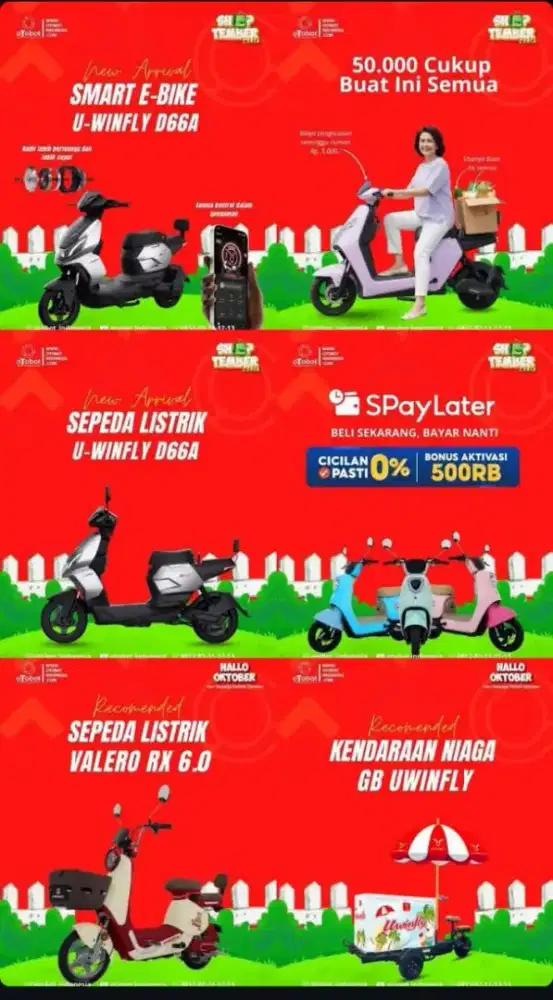 SHOROOM RESMI SEPEDA DAN MOTOR LISTRIK OTOBOT UWINFLY RANGKASBITUNG