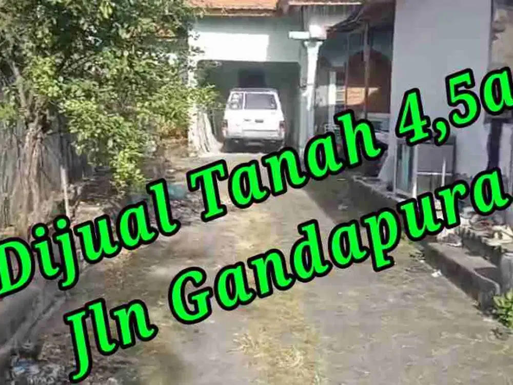 Dijual Tanah 4,5a di Jln Gandapura Denpasar Timur Bali