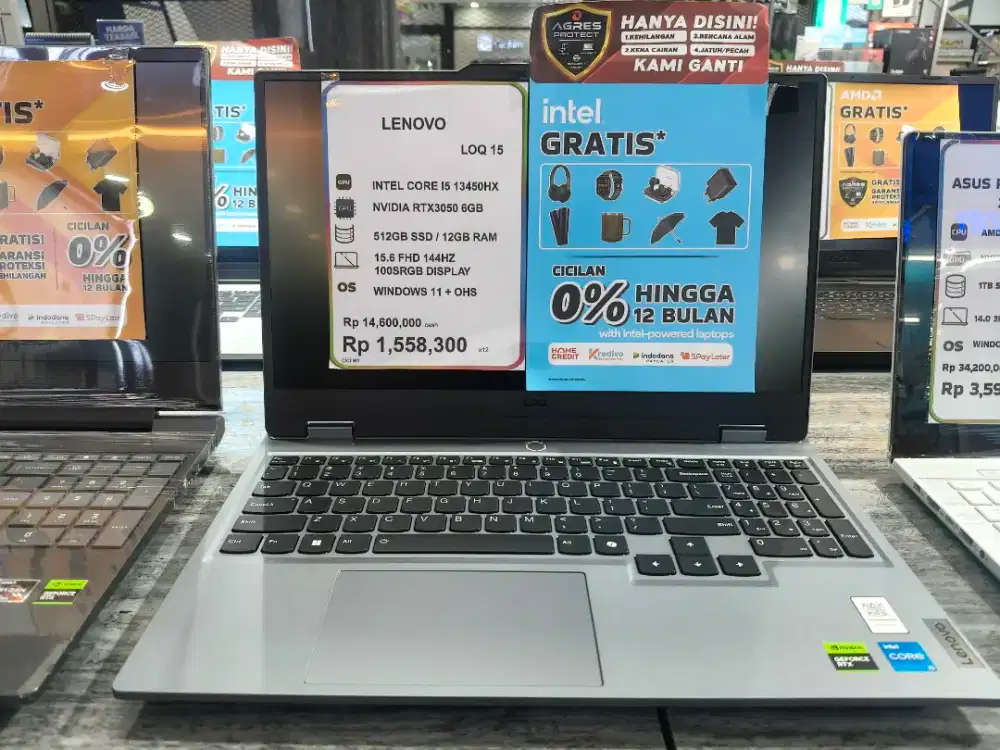 Lenovo LOQ 15 i5 13450HX RAM 12GB SSD 512GB RTX3050 6GB Kredit