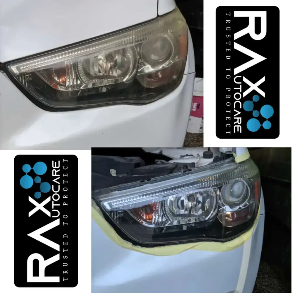 Variasi poles lampu mobil nano burn coating headlamp kuning kusam