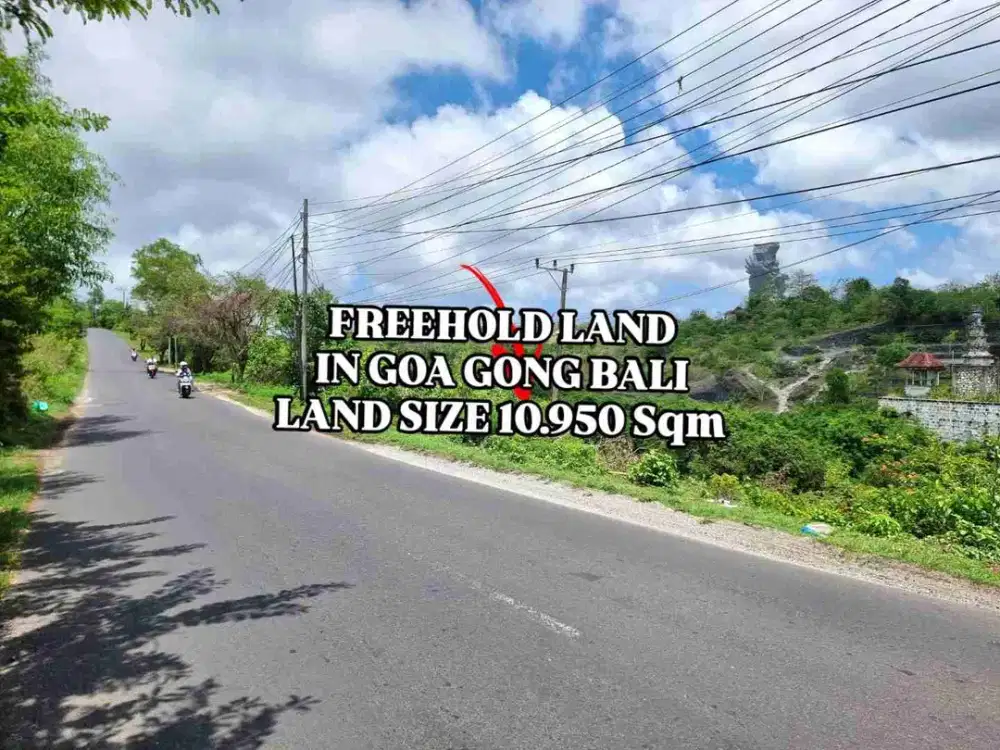 Tanah di Jalan Utama Goa Gong Jimbaran Kuta Selatan Bali