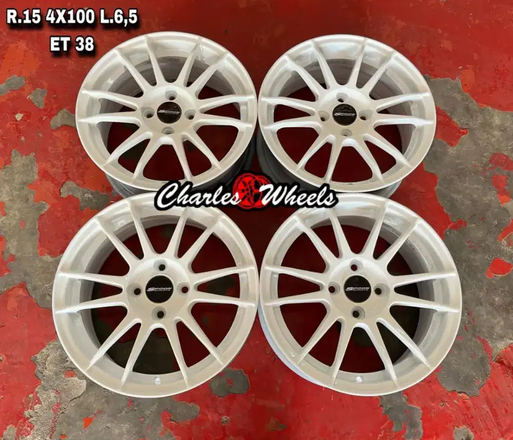 Jual velg seken r15 4x100 brio agya ayla datsun jazz city dll