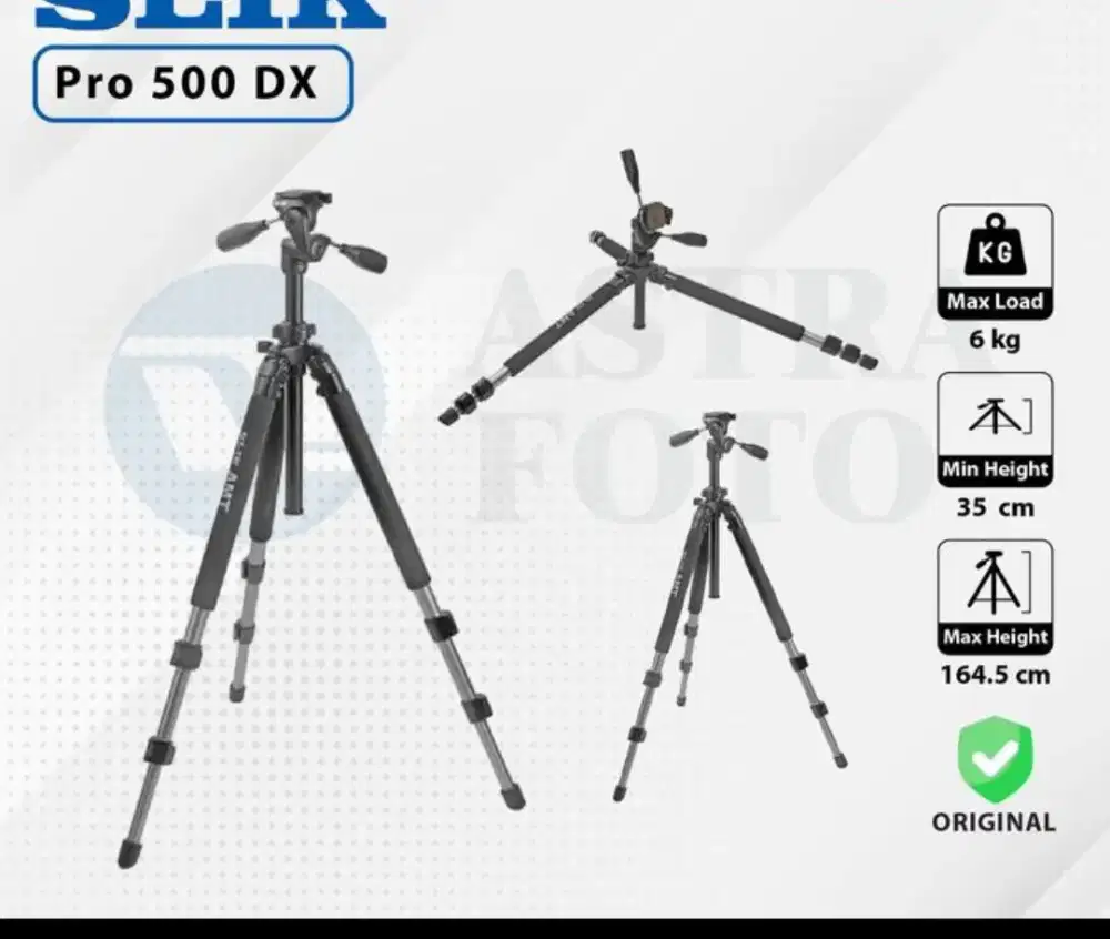NEW Slik Tripod Pro 500DX AMT
