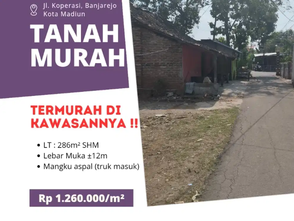 TANAH PEKARANGAN TERMURAH Se-Banjarejo Taman Madiun