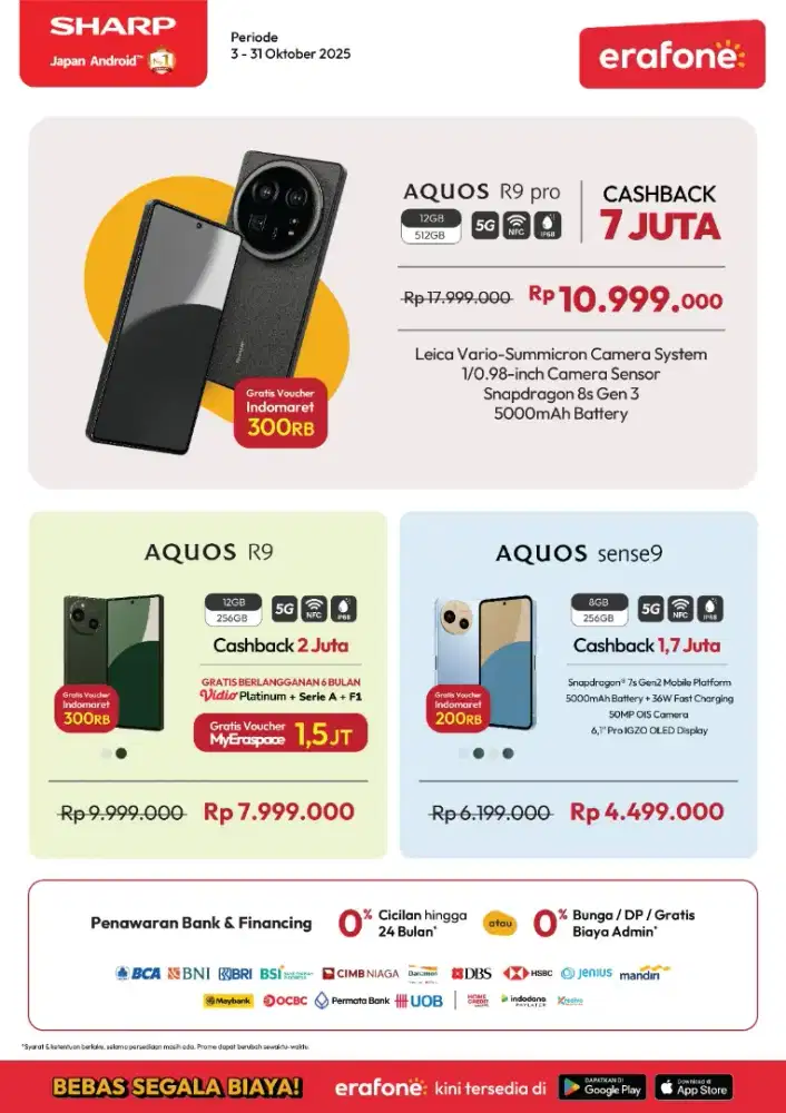 Sharp R9 12/256 COD juga bisa