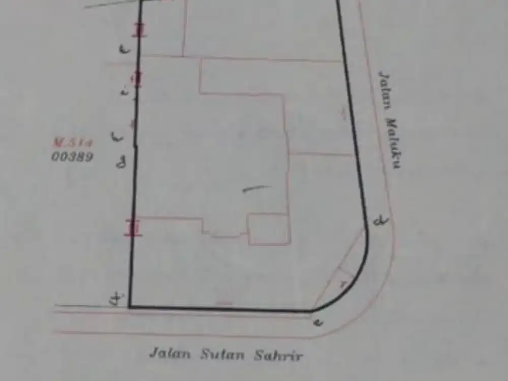 dijual tanah di jln Sutan Sjahrir/Maluku Menteng jakarta pusat