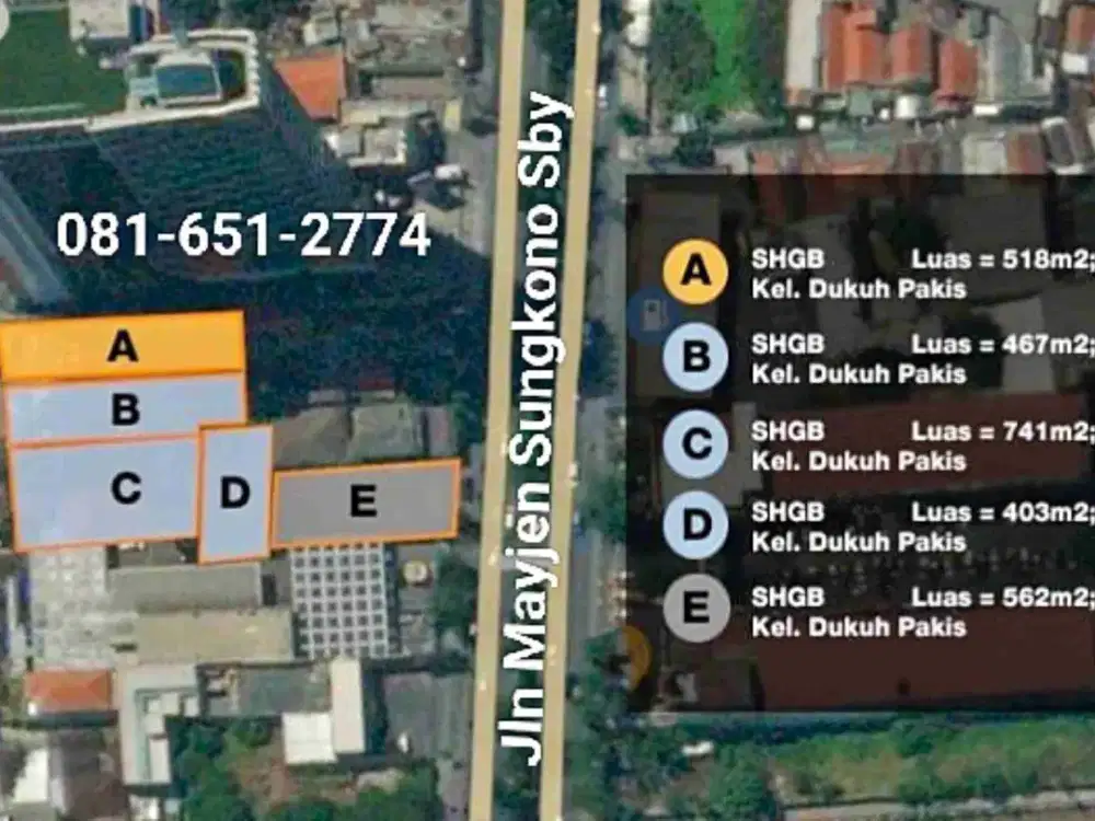 Tanah di Mayjen Sungkono Surabaya