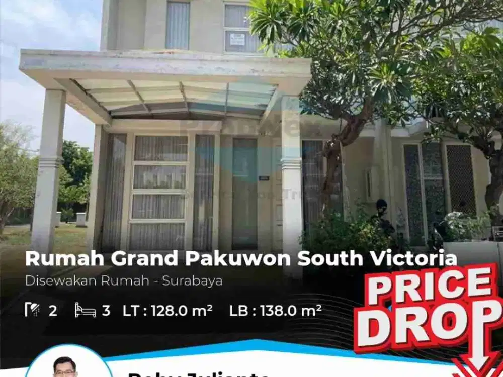 MURAH, Rumah Grand Pakuwon South Victoria Dkt Gladstone