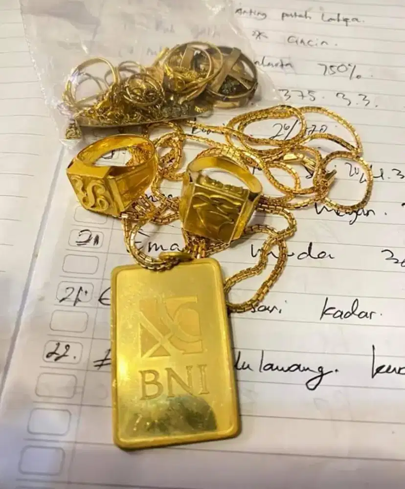 Terima jual emas tampa surat & logam mulia antam