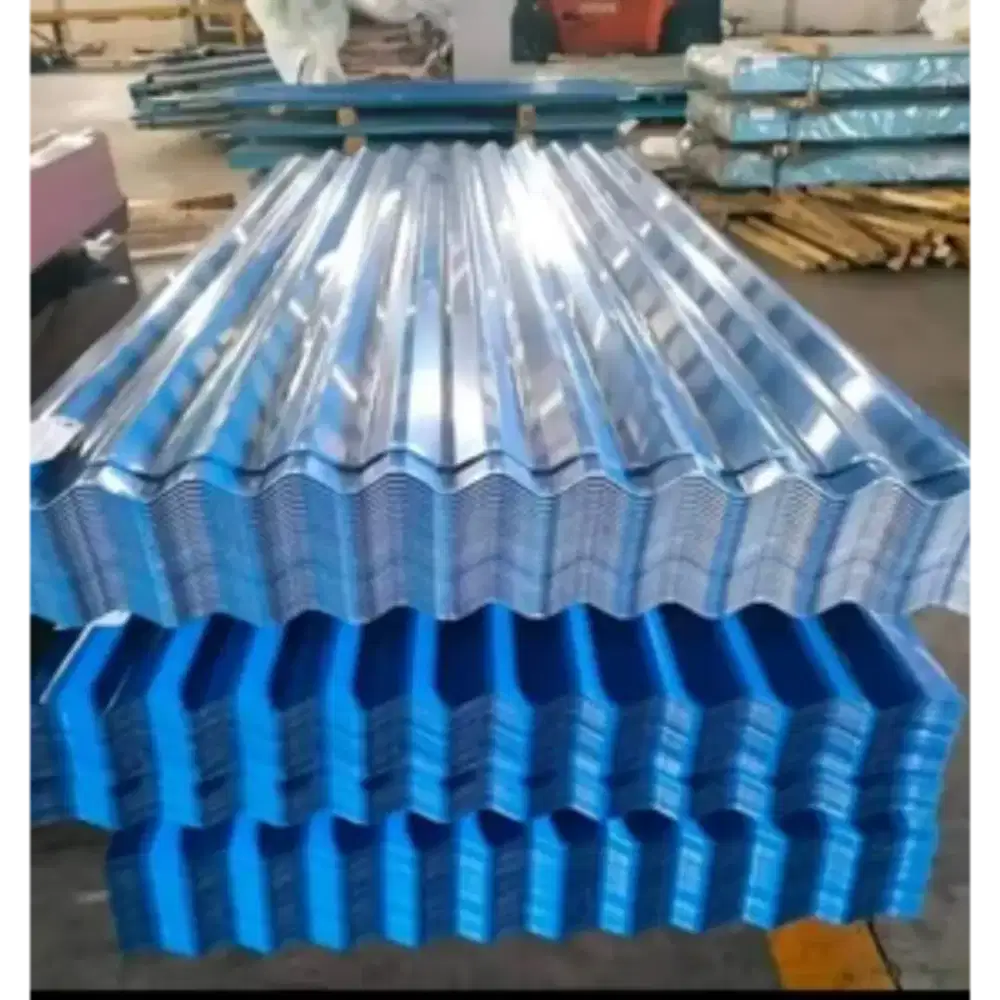 Seng gelombang biru kuning