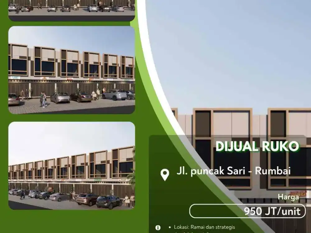 Dijual Ruko Siap Usaha Daerah Rumbai 900 Jutaan Pekanbaru Kota!