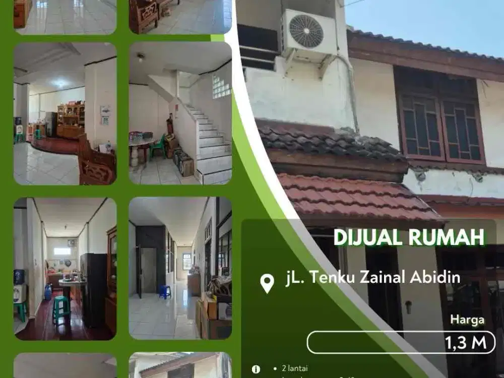 Dijual Rumah Daerah Tenku Zainal Abidin Pekanbaru Kota!